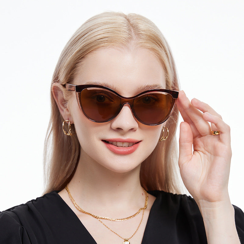 6 color fashion candy color trend street cat-eye hollow sunglasses