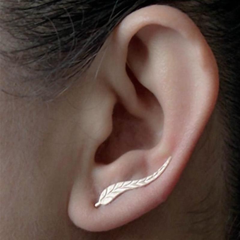 Leaf U-shaped Earrings